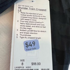 Lululemon Wunder Train Crop